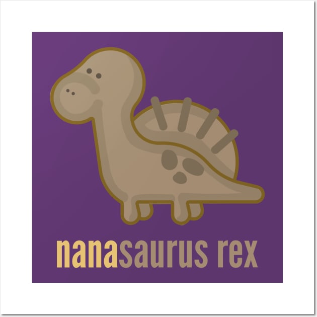 Nanasaurus Rex T-Shirt Dinosaur Family Shirts Wall Art by DoggyStyles